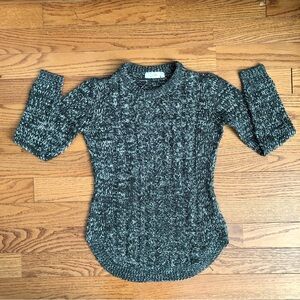 Retrod Cable Knit Charcoal Gray Casual Crewneck Sweater Women’s Size M